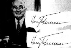 Експерти графолози потвърдиха, че подписът на Хари Труман е автентичен